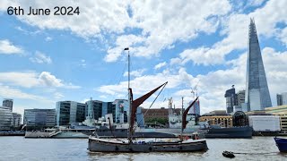 Will = One of the last remaining Thames Sailing Barges, Sailing by + See Tower Bridge Closing.
