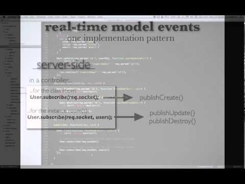 Building a Sails Application: Ep21 - Integrating socket.io and sails using real time model events.