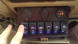 ~Review~ TEQStone 6-Switch LED Light Bar Panel with Volt Meter USB & Cig Lighter 4 Truck, Jeep, Boat