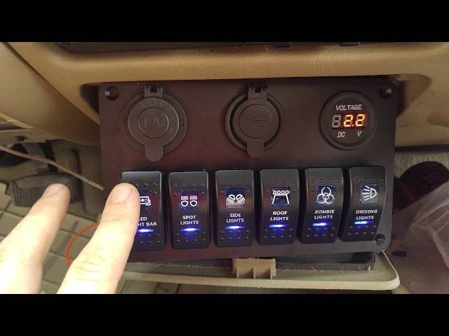 ~Review~ TEQStone 6-Switch LED Light Bar Panel with Volt Meter USB & Cig Lighter 4 Truck, Jeep, Boat