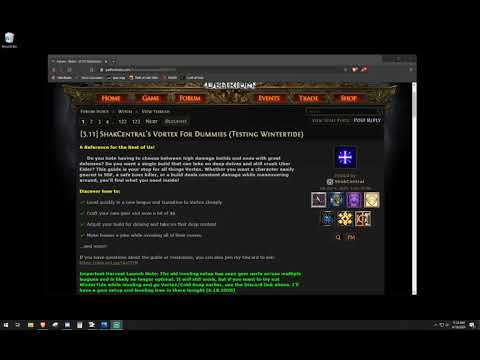My Harvest starter build: ShakCentral's Vortex Occultist - PoE 3.11 Harvest