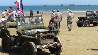 preview picture of video 'WWII military vehicles on Gold Beach/Arromanches, Normandy, D-Day 70th Anniversary (2/2)'