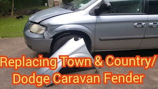 How to replace a fender on a 2001-2007 chrysler town & country/dodge caravan
