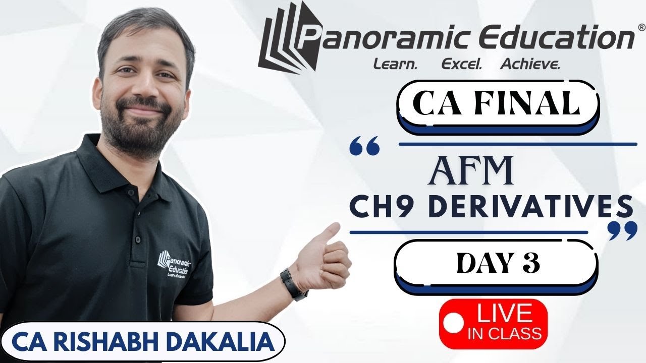 CA Final | AFM | Chp 9 Derivatives | Lecture 3 Options Basics | CA Rishabh Dakalia