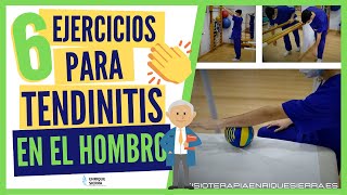 ✅ 6 ejercicios para TENDINITIS en el HOMBRO (para HACER EN CASA - Enrique Sierra Alcaine