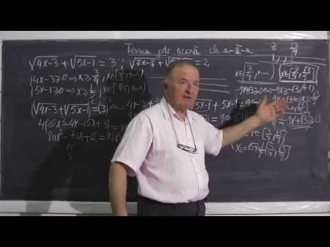 1/2 Lectia 422 - Rezolvarea ecuatiilor irationale (cu radicali)  - Tema la matematica - Clasa 10