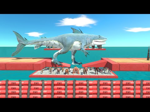 Reach your goal by jumping over the dynamite - Animal Revolt Battle Simulator