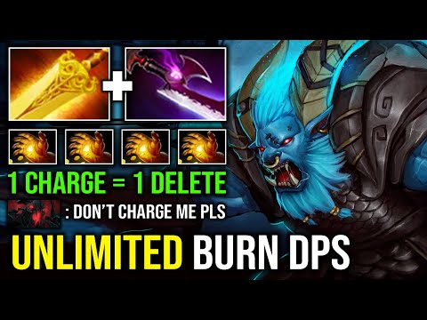 WTF Radiance Bash Lord 1 Charge = 1 Delete Unlimited Burning DPS NEW Offlane SB Guide Dota 2