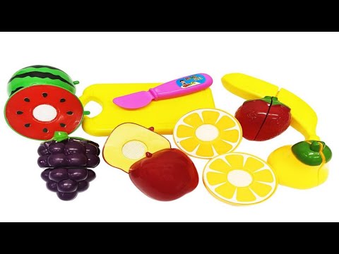 fun learning names of fruit toys cutting||learn fruit names for children with little baby||play toys