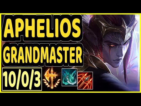 HANS SAMA (APHELIOS) - 10/0/3 KDA GAMEPLAY - EUW Ranked GRANDMASTER
