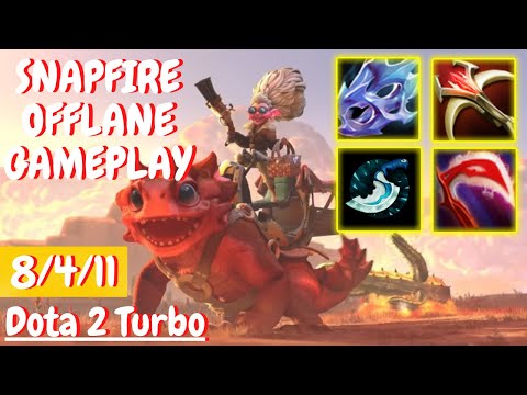 SNAPFIRE OFFLANE Simple Build [DOTA 2 Turbo Gameplay] 7.30