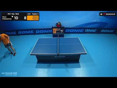 12:50 Petro Pidleteichuk - Nazarii Haievyi 09.08.2023 TT Euro.Cup Ukraine Master. TABLE 3