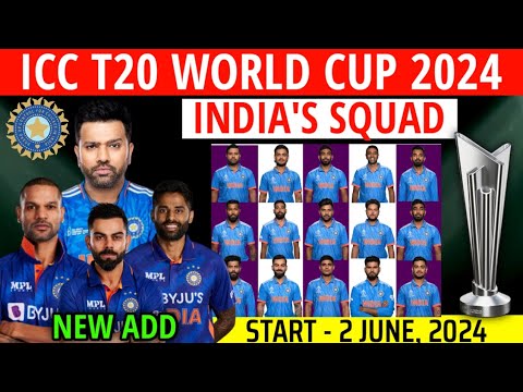 ICC T20 WORLD CUP 2024 | Team India Final Squad | India Players List For T20 WC 2024