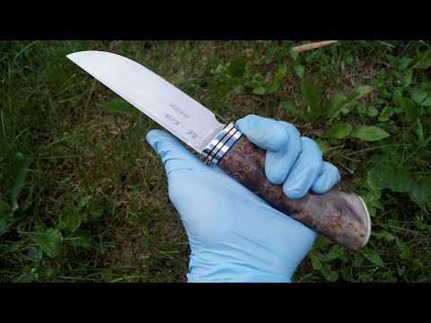 Тест рабочего ножа из стали К-110