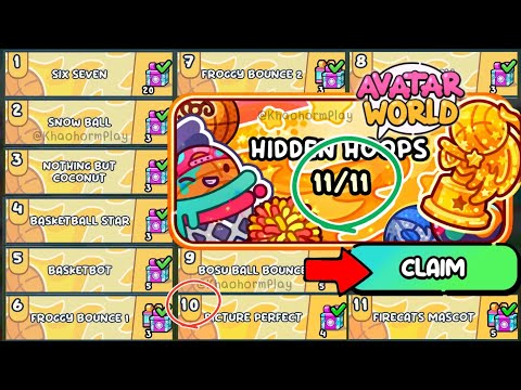 NEW UPDATE! ✅️ ALL NEW SECRETS ( HIDDEN HOOPS 11/11 ) OF BASKETBALL IN AVATAR WORLD 🌎  PAZU 