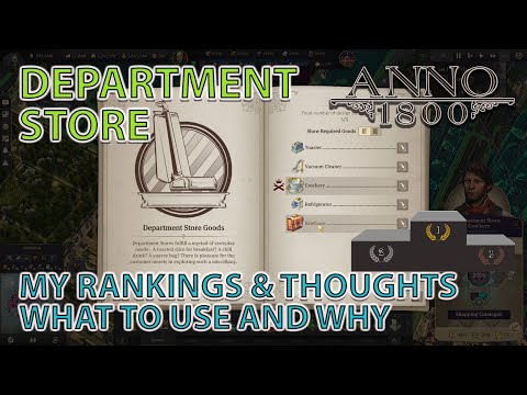 Anno 1800 Guide Department store, Highlife DLC recipe ranking