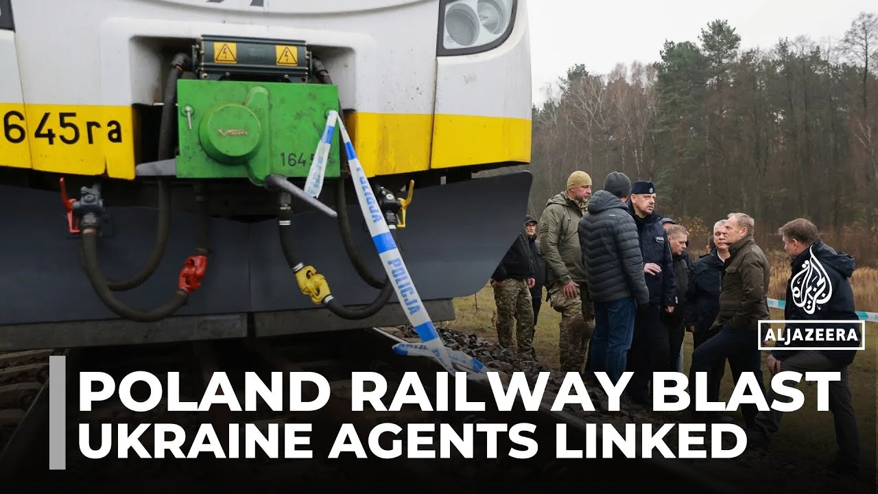 Poland blames two Ukrainians allegedly working for Russia for railway blast