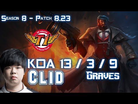 SKT T1 Clid GRAVES vs GRAGAS Jungle - Patch 8.23 KR Ranked