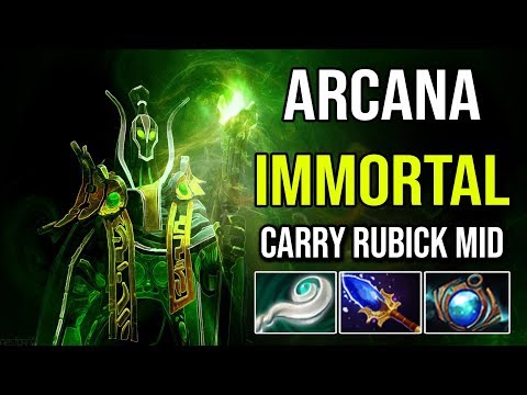 OMG NEW ARCANA + IMMORTAL [Rubick] Carry Mid Destroy Medusa Cancer 22Kills By TOP 100 EU Dota 2