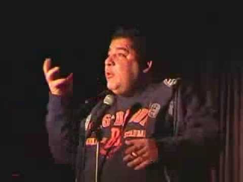 Joey Diaz catching his breath and showing his skill at The Comedy Store