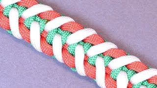 preview picture of video 'How to Make a Holiday Bracelet - Official Name Caged Soloman - BoredParacord'