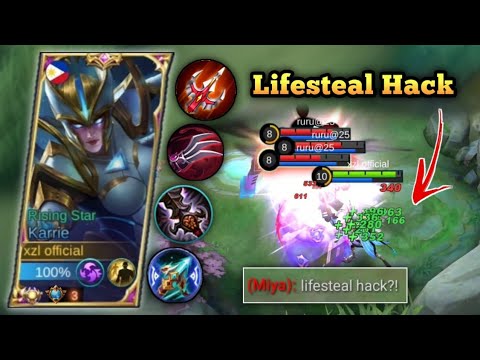 UNLI LIFESTEAL?! Karrie full LIFESTEAL BUILD | Karrie Best Build 2022 | Mobile Legends