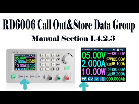 RD6006 operation series video(manual 1.4.2.3) - data group call out and store