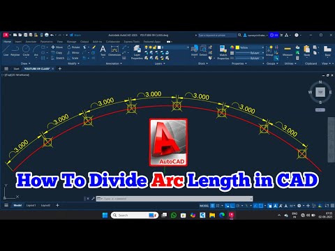 How To Divide Arc length in AutoCAD || AutoCAD Divide Arc into Specific Length 