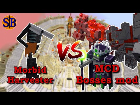 Morbid Harvester VS Dungeons bosses mod | Minecraft Mob Battle