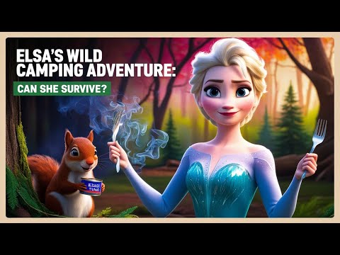 Elsa’s Camping Fiasco: What Went Wrong? #elsa #shorts #disney #frozen #ElsaCamping #cute  #cartoon