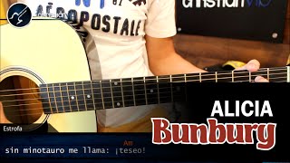 Como tocar Alicia de BUNBURY En Guitarra Acustica Acordes Tutorial Christianvib