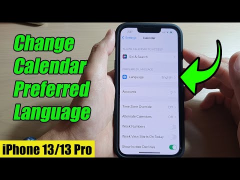 iPhone 13/13 Pro: How to Change Calendar Preferred Language