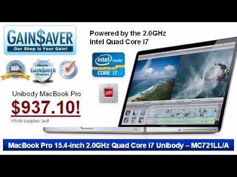 GainSaver Reviews & Deals:  Used Cheap Refurbished MacBook Pro 15.4-inch 2.0GHz Quad Core i7