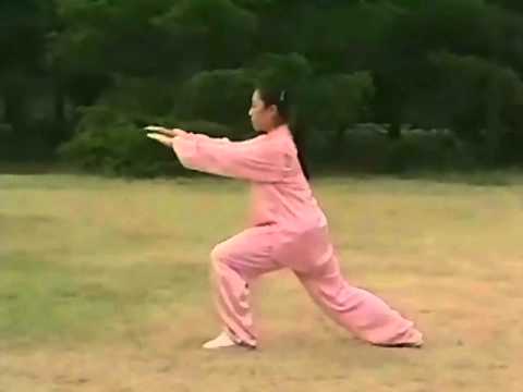 (vista posterior) Forma de 24 de taichi estilo Yang