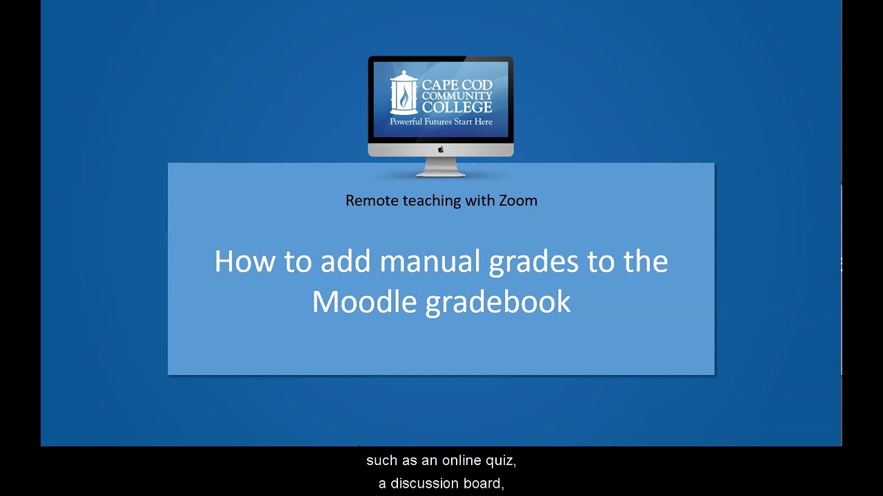 Add a manual grade item to Moodle