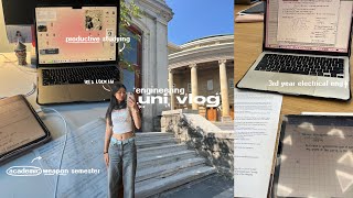 UNI VLOG 💻⭒˚☕️ productive day in my life, 3rd year engineering, studying