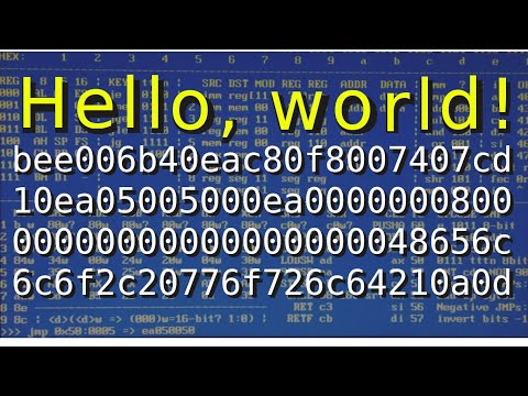 "Hello, world!" in x86 machine codes | Hand assembling & coding under my own OS on the real hardware