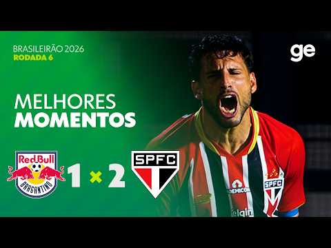 Gols e lances de Red Bull Bragantino x São Paulo