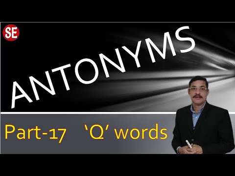 Antonyms।'Q' words। Samal English।Part-213   #antonyms   #synonymsandantonyms  #wordpowerimprovement