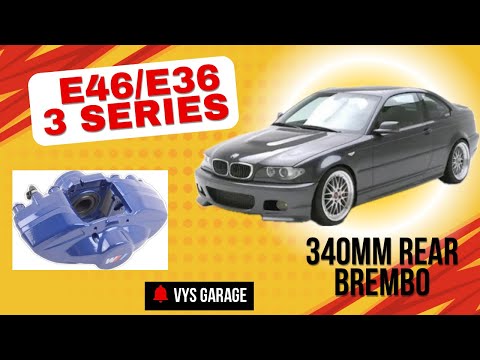 BMW E46/E36 rear f series brembo brake Calipers upgrade retrofit install