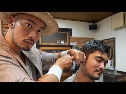 💈(ASMR) 100-Year-Old Japanese Barbershop: Sleep Inducing Intense Tap Massage | Yamaguchi Barber