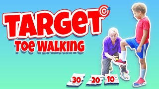 Toe Walking Balance Challenge: Bean Bag Toss from the Foot 🦶🏾🎯 | Pediatric PT #38