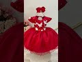 Vestido Infantil Vermelho C/ Renda Aplique Borboletas Flores