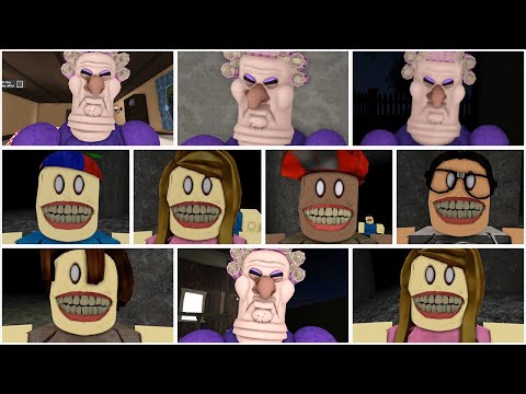 Escape GRUMPY GRAN! (SCARY OBBY) All JUMPSCARES