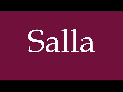 How to Pronounce ''Salla'' Correctly in German