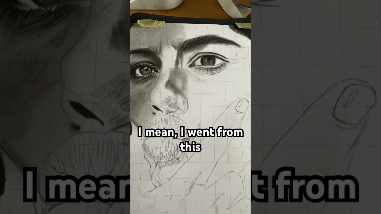 I went from this😑 to this😍# #myartistlife #drawing #myart #myhobby #artistchallenge