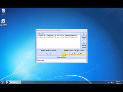Join Multiple HTML Files Into One Software