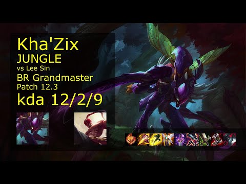 Kha'Zix vs Lee Sin Jungle - BR 12/2/9 Patch 12.3 Gameplay