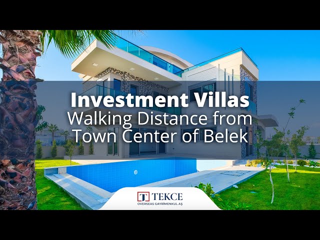 Investment Villas Walking Distance from Town Center of Belek
