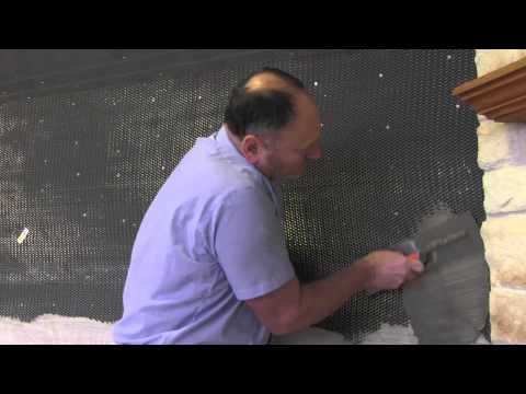 Step 2   Applying the scratch coat: Stone Veneer Installation